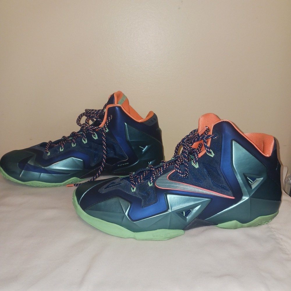 Nike LeBron James 11 XI GS Miami vs Akron Basketball Shoes Sneakers 12